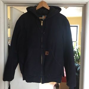 Carhartt blue thermal lined duck active jacket
